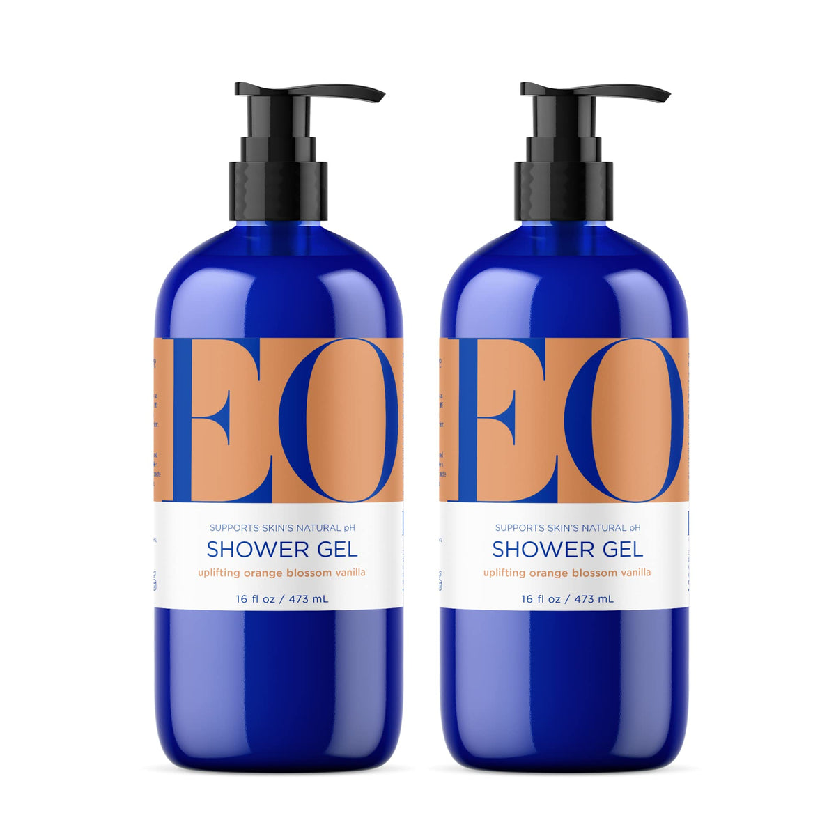 EO Orange Blossom Vanilla Shower Gel bottle ready for a refreshing cleanse.
