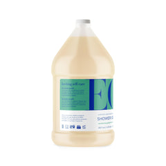 EO Shower Gel Grapefruit and Mint cap close-up with organic botanicals