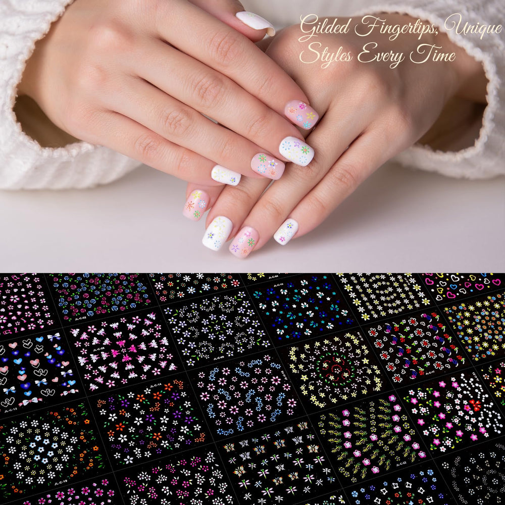 Pegatinas Eofot para uñas con motivos cartoon brillantes