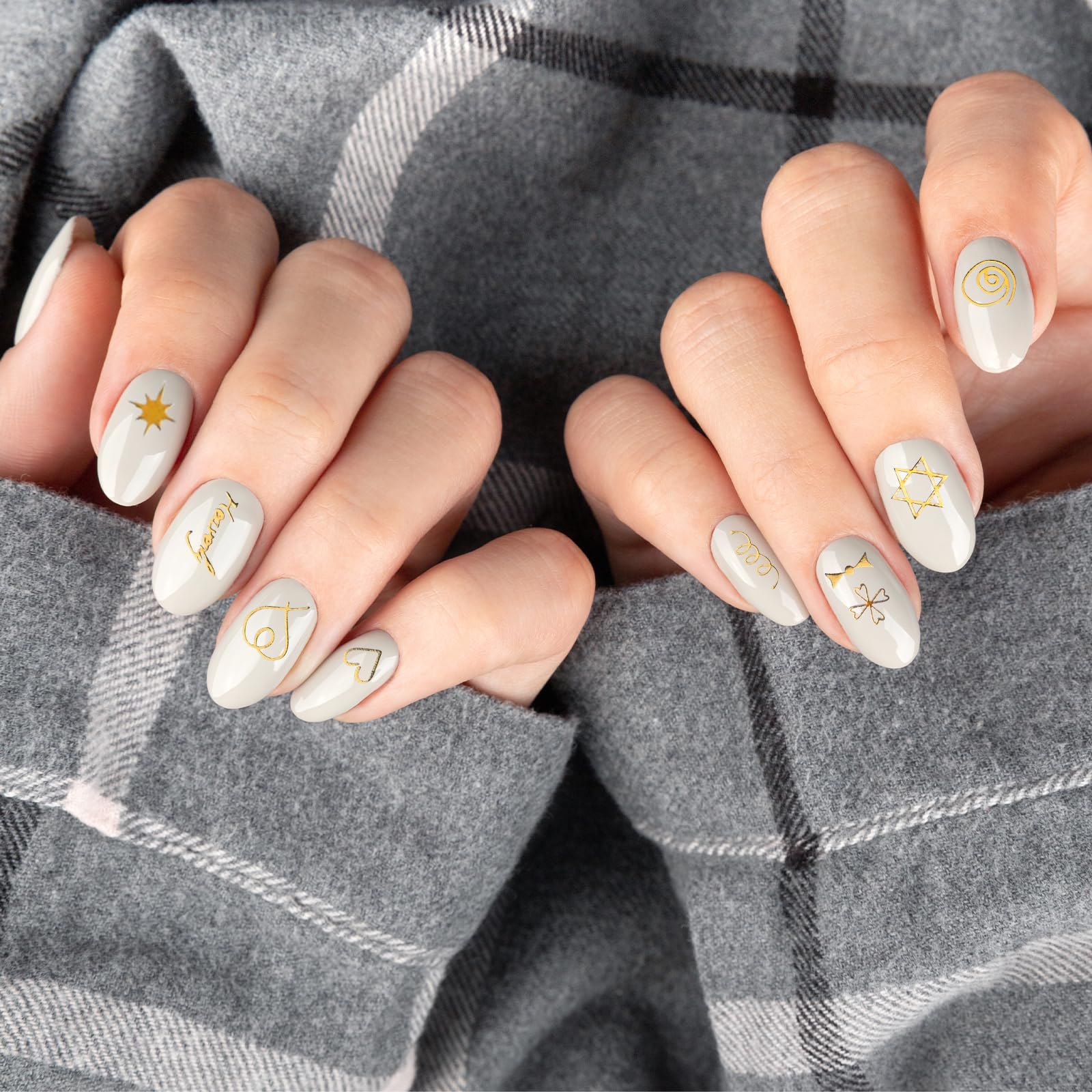 Pegatinas Eofot para uñas con destellos brillantes para efecto glam