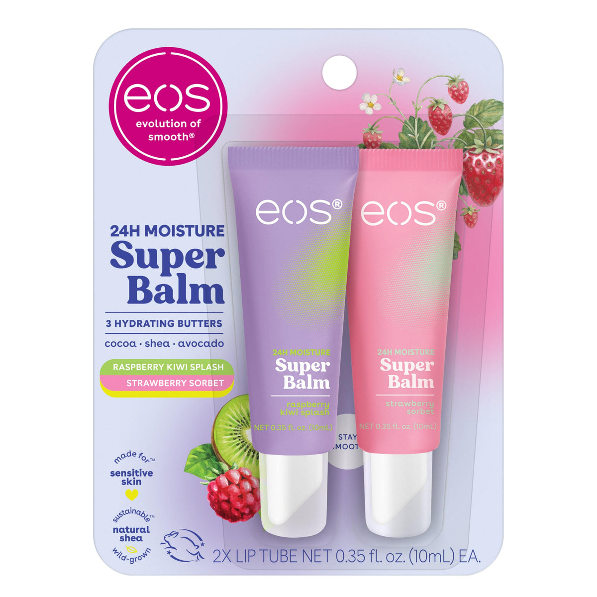 eos bálsamo labial 24h hidratación para labios secos, uso diario