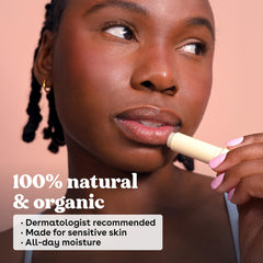 Bálsamo labial eos Granada Frambuesa: nutrición suave para labios sensibles.