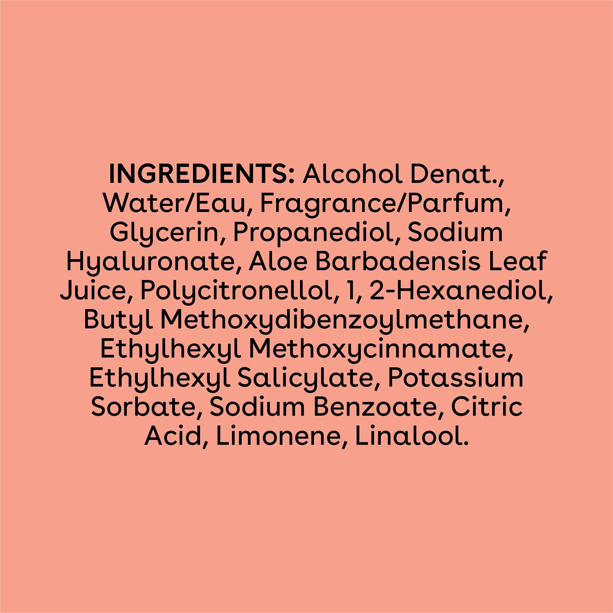 eos Cashmere Body Mist applied to wrist for easy layering