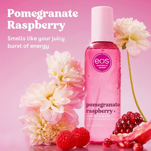 Close-up of EOS mist label highlighting vegan and cruelty-free formula