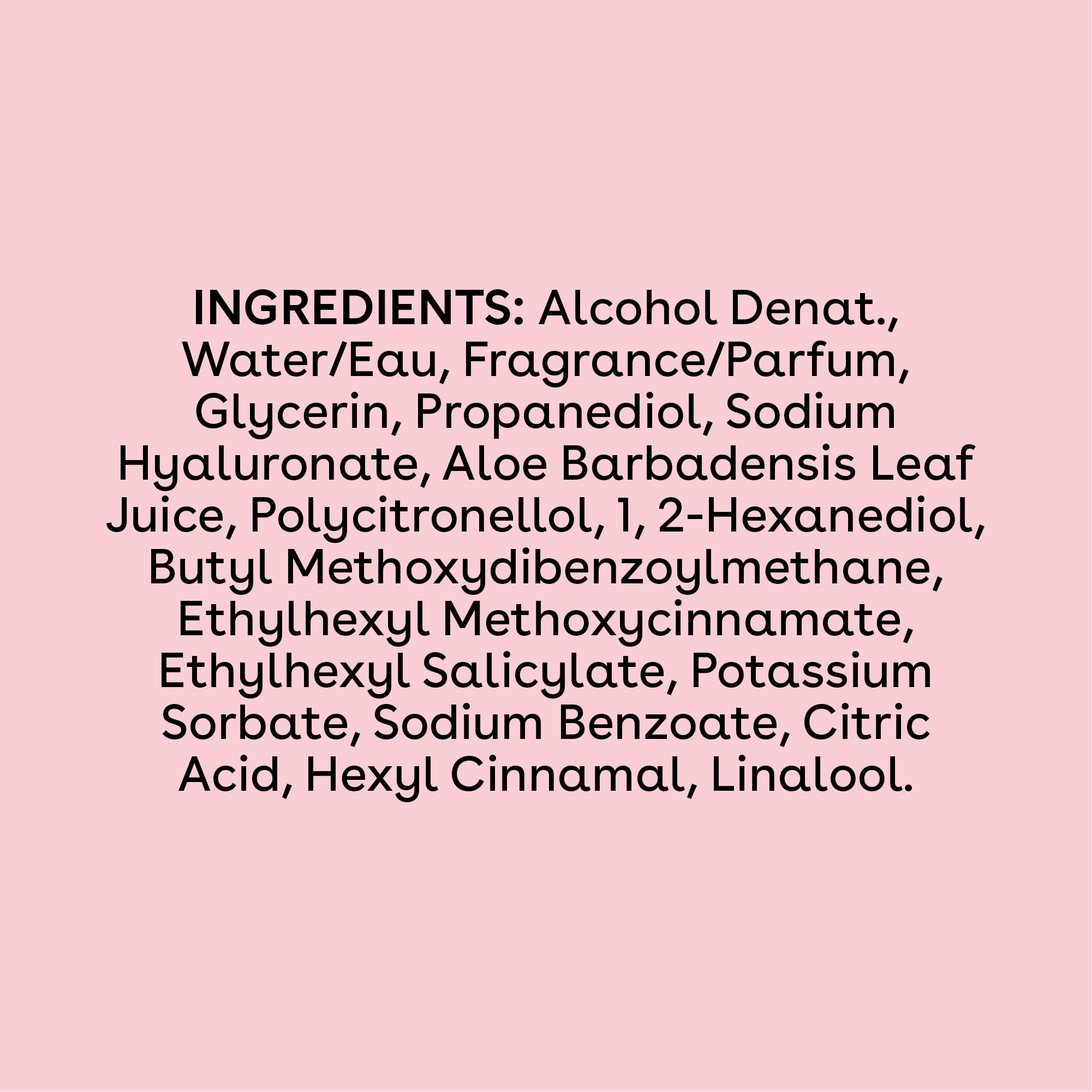 EOS Cashmere Body Mist packaging communicates vegan and cruelty-free values.