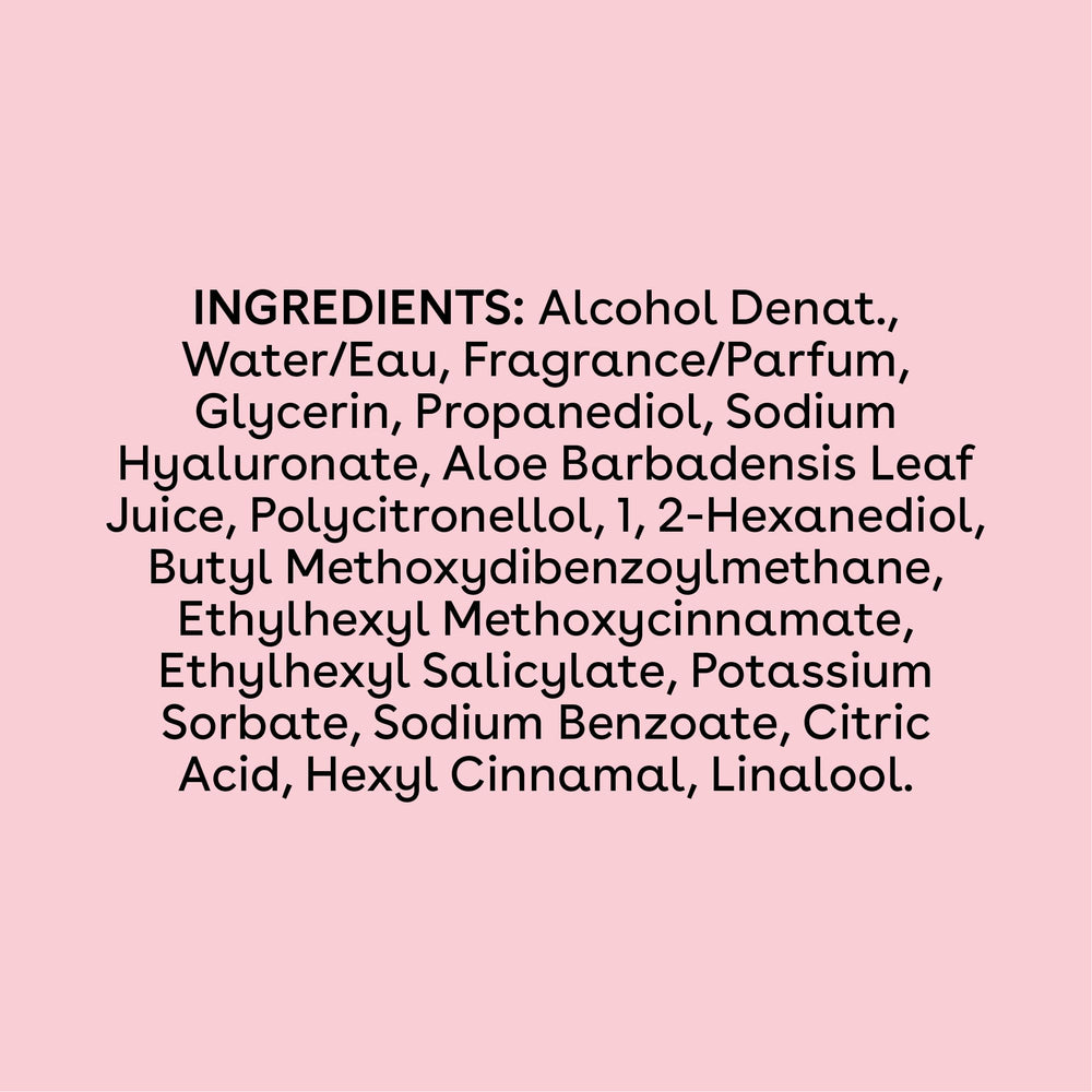 EOS Cashmere Body Mist packaging communicates vegan and cruelty-free values.