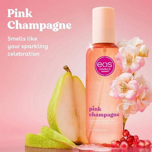 eos Cashmere Body Mist Pink Champagne spray for a light scent lift