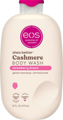 Ducha corporal EOS Cashmere con fragancia Sueño de Fresa, ideal para un baño diario.