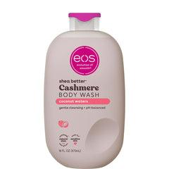 eos Cashmere Gel de baño Aguas de Coco: botella visible y hidratación suave para piel sensible