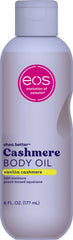 eos cashmere oil vanilla botella derramando hidratación suave al instante