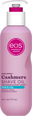 eos Cashmere Shave Oil bottle front view emphasizing smooth shave