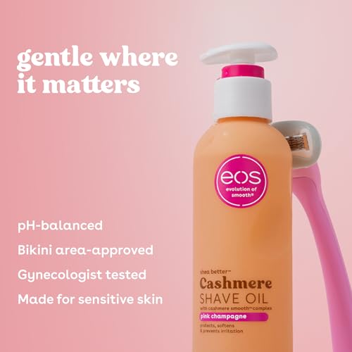 eos Cashmere Shave Oil glycerin moisture for softer, more comfortable skin