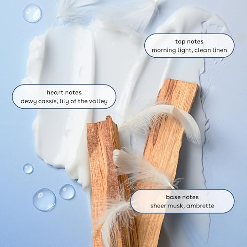 eos Cashmere Shave Oil label closeup highlights vegan, pH-balanced care