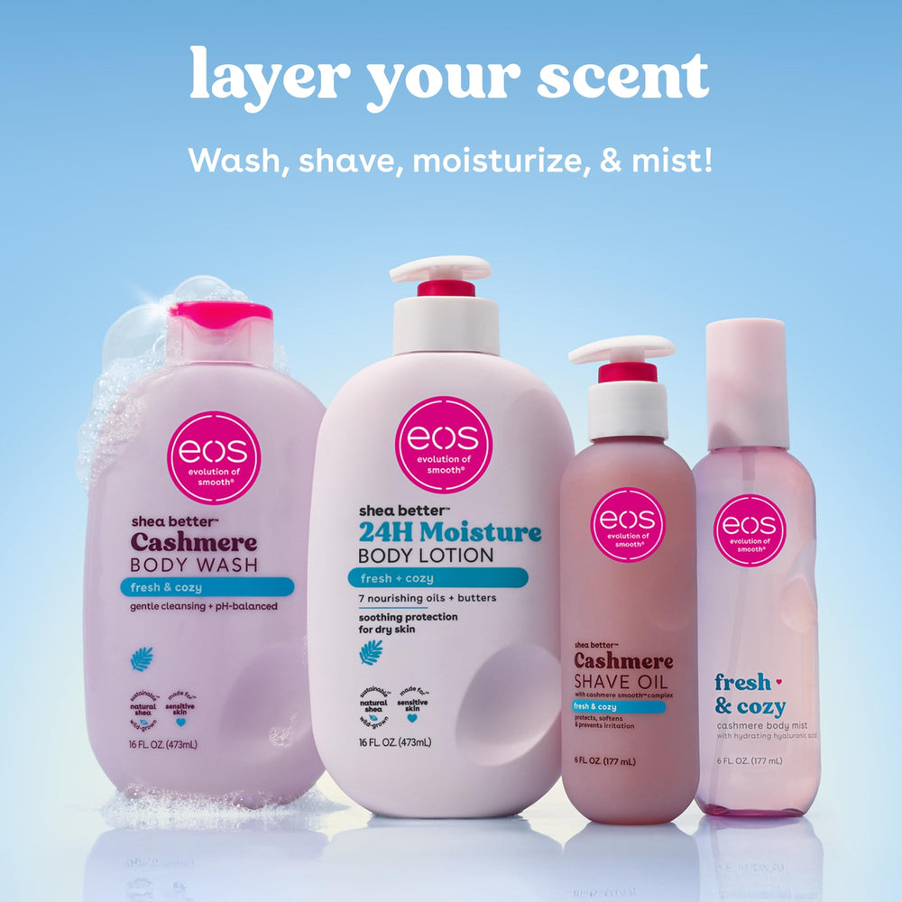eos Cashmere Shave Oil soft-skin result after use