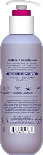 6 oz eos Cashmere Shave Oil bottle ready for daily use