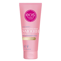 eos Cashmere Skin: crema corporal post-afeitado en frasco, piel suave y bien hidratada.