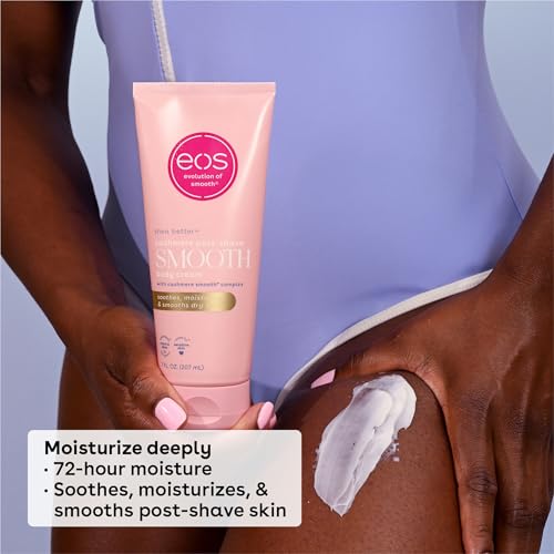 Textura cremosa de eos Cashmere Skin para una piel suave y cómoda.