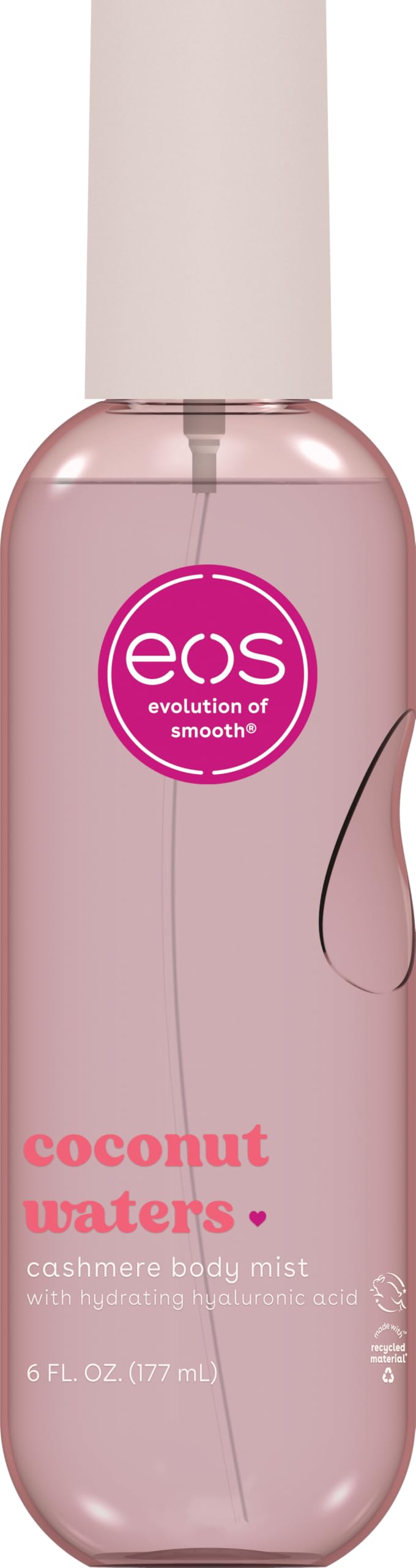 EOS Coconut Waters Body Mist bottle front for a tropical scent