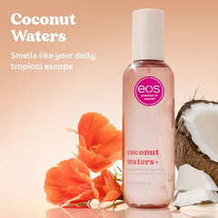 Close-up of EOS Coconut Waters cap and spray