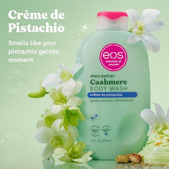 EOS Crème de Pistachio – textura espumosa que limpia suavemente la piel.