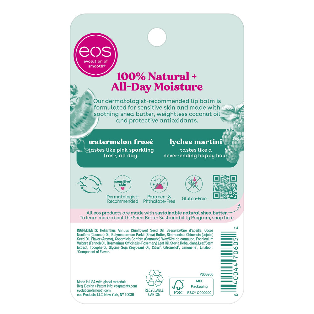 eos cruelty-free and dermatologist-recommended lip care logo