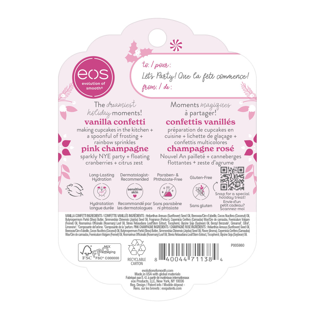 Conjunto de dos bálsamos EOS edición limitada para fiestas