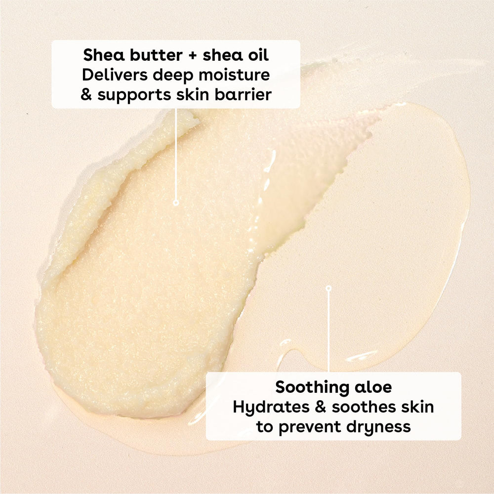 eos in-shower body lotion bottle demonstrates dual-use option.
