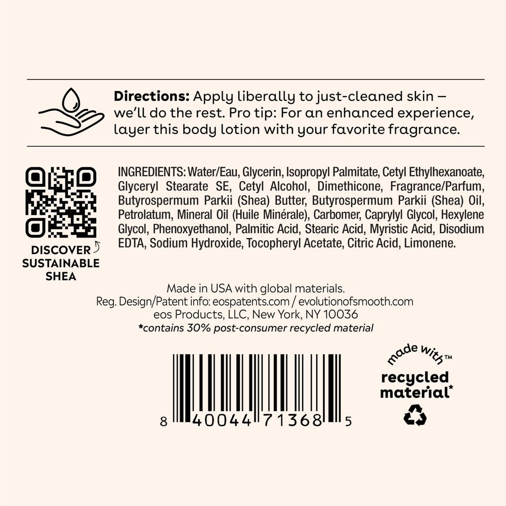 EOS Loción corporal, aroma duradero para uso diario