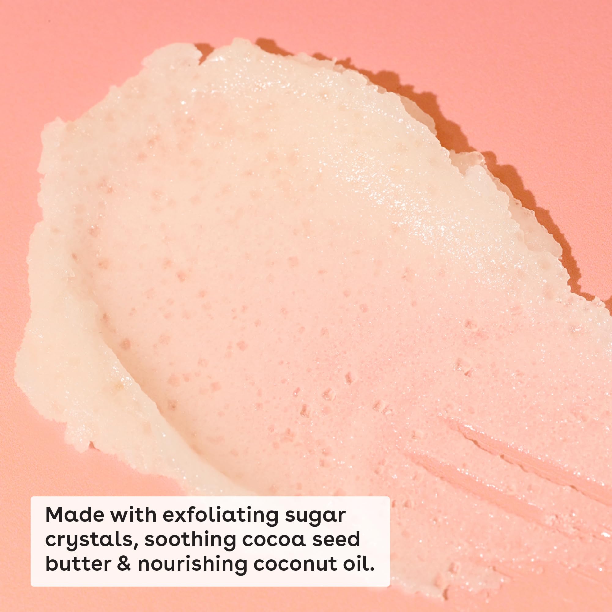eos Marshmallow Fluff Super Balm tube application demonstrates soothing, lasting lip conditioning.