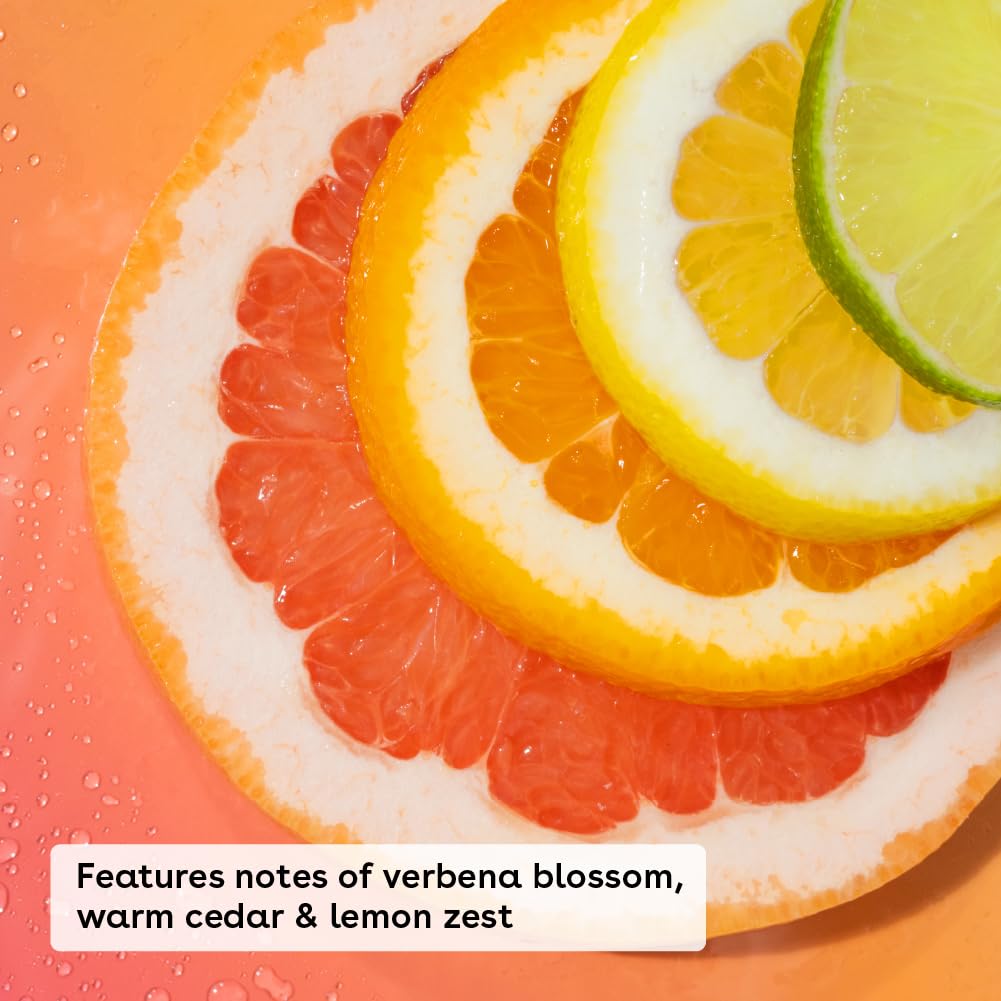 eos Pink Citrus Shave Cream jar closeup highlights rich formula for lasting moisture.