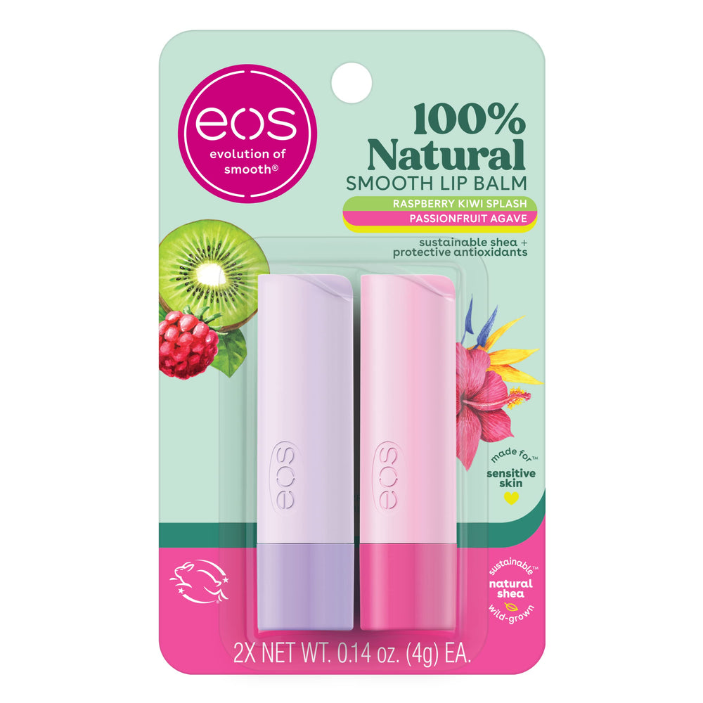 eos Raspberry Kiwi Splash bottle close-up highlighting flavor and moisture
