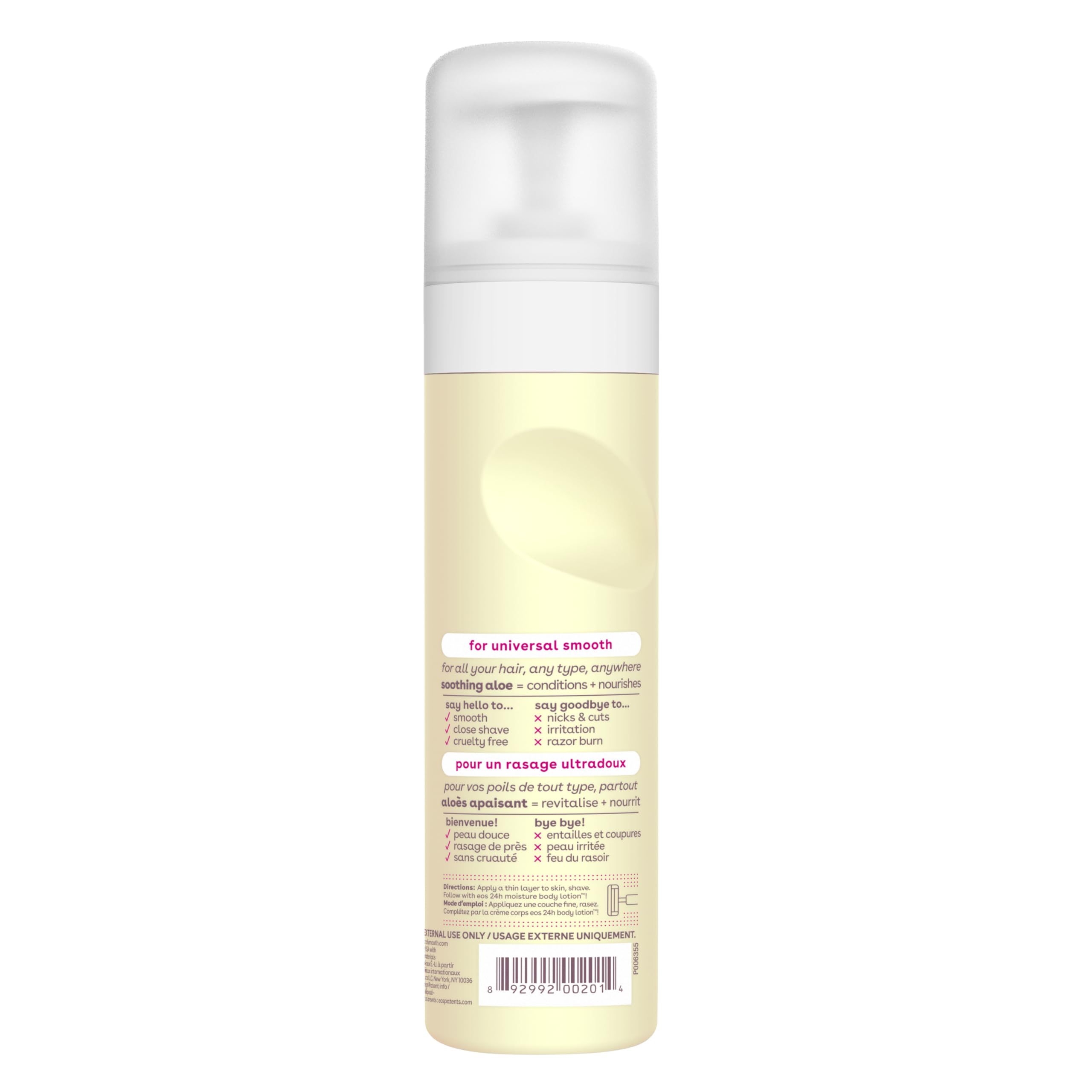 Two-pack packaging of EOS Vanilla Bliss shave cream.