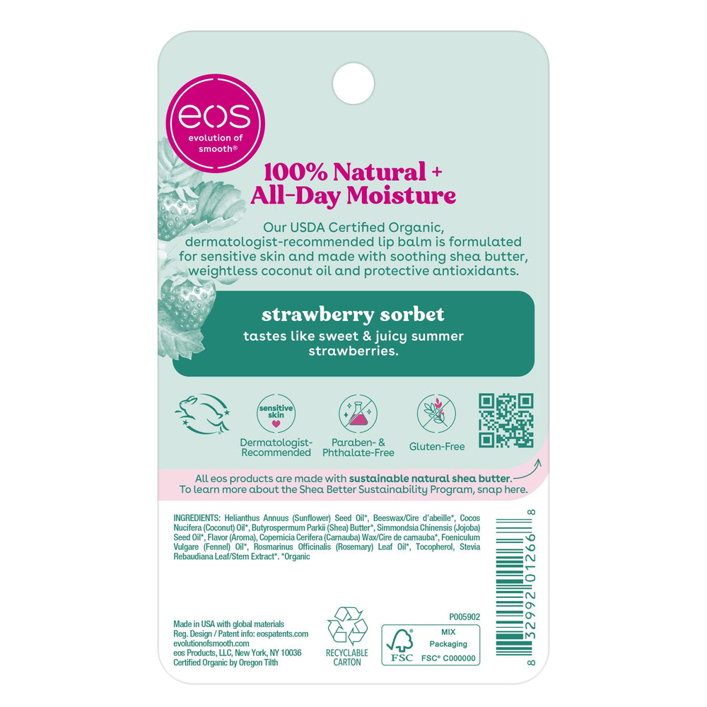 2-pack EOS Sorbet for convenient lip care at home or on the move