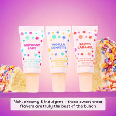 eos minis sabor pastel de cumpleanos, hidratacion suave para labios.