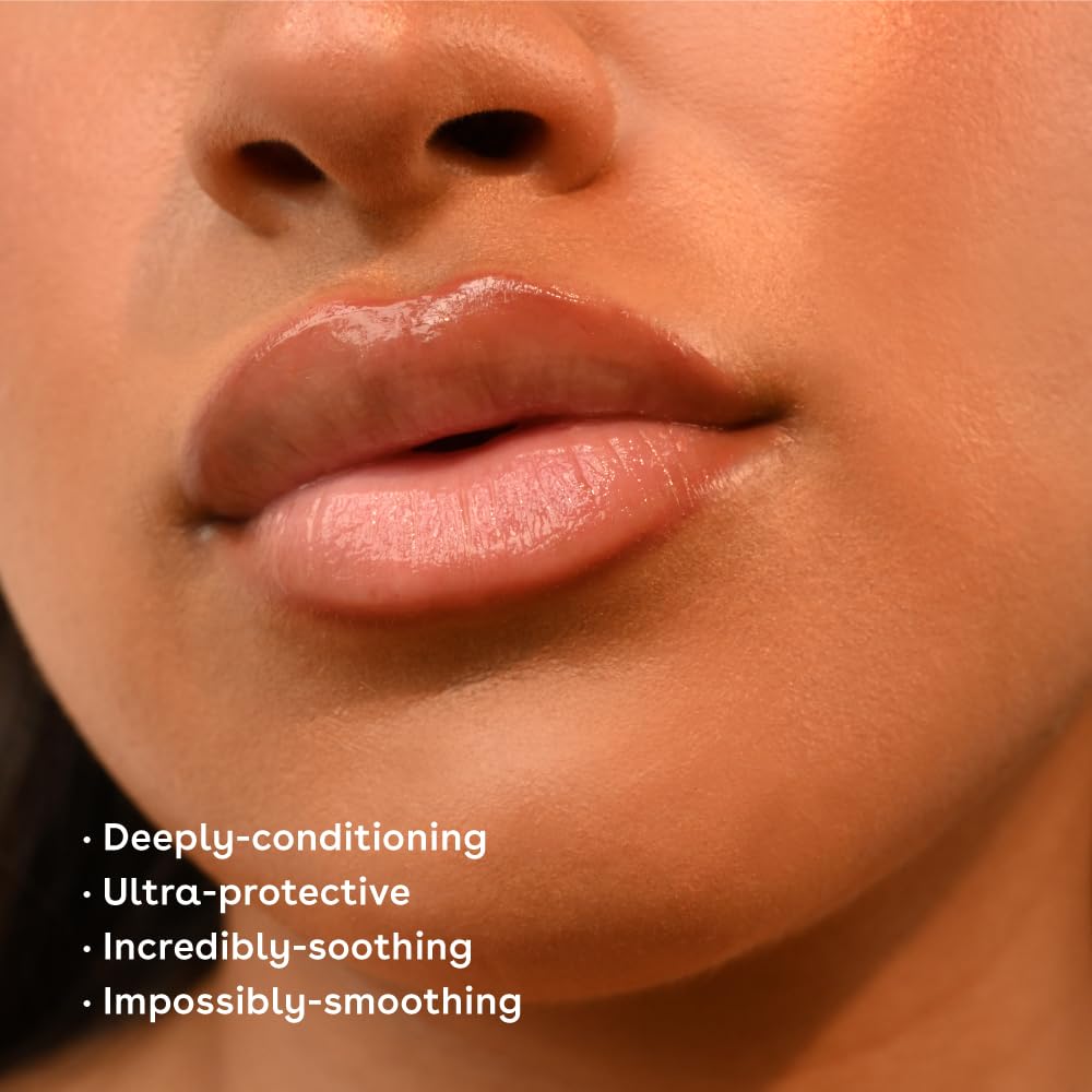 EOS Sustainably-sourced shea and cocoa butter nourish lips.