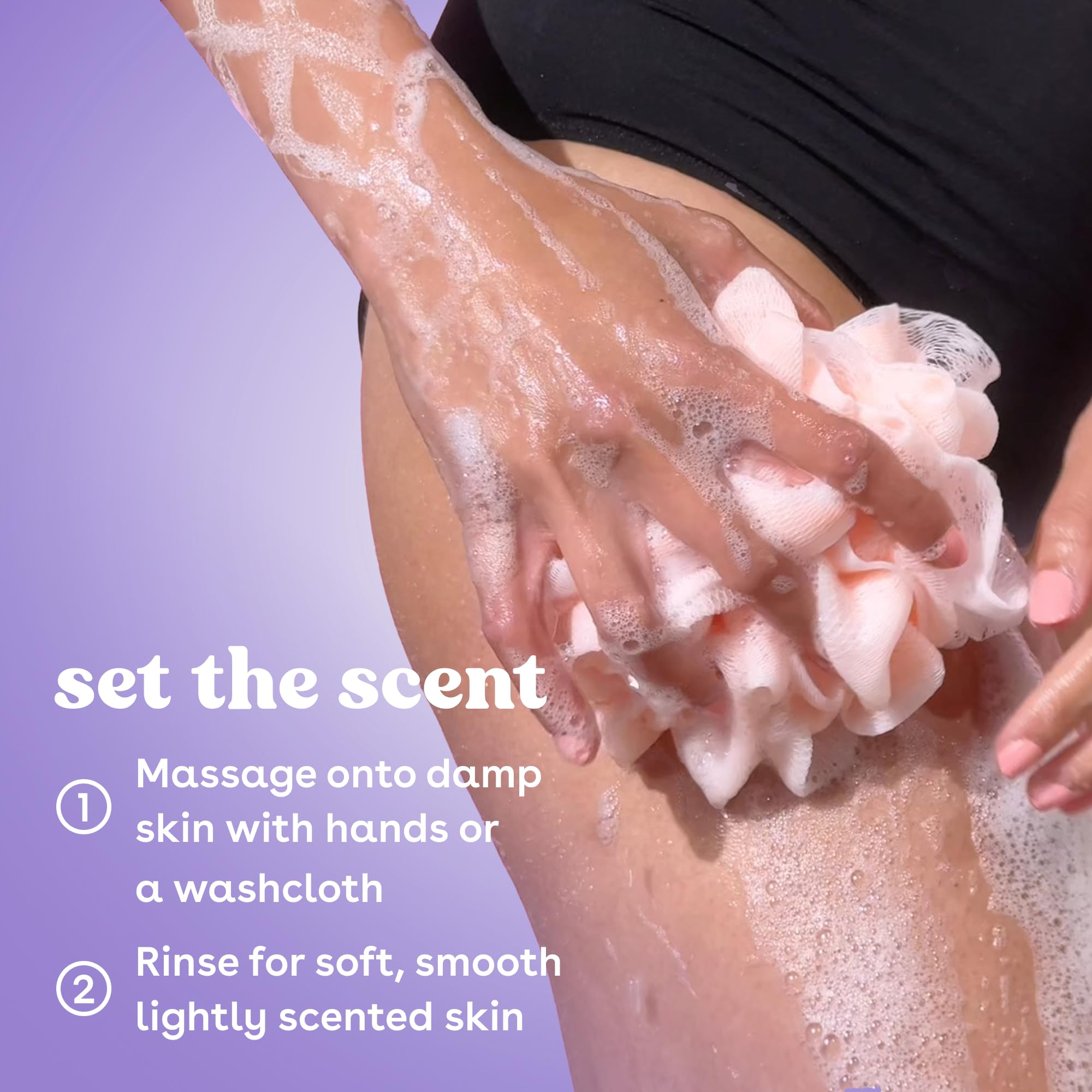 eos Vanilla Cashmere pump bottle ready for easy daily use in showers