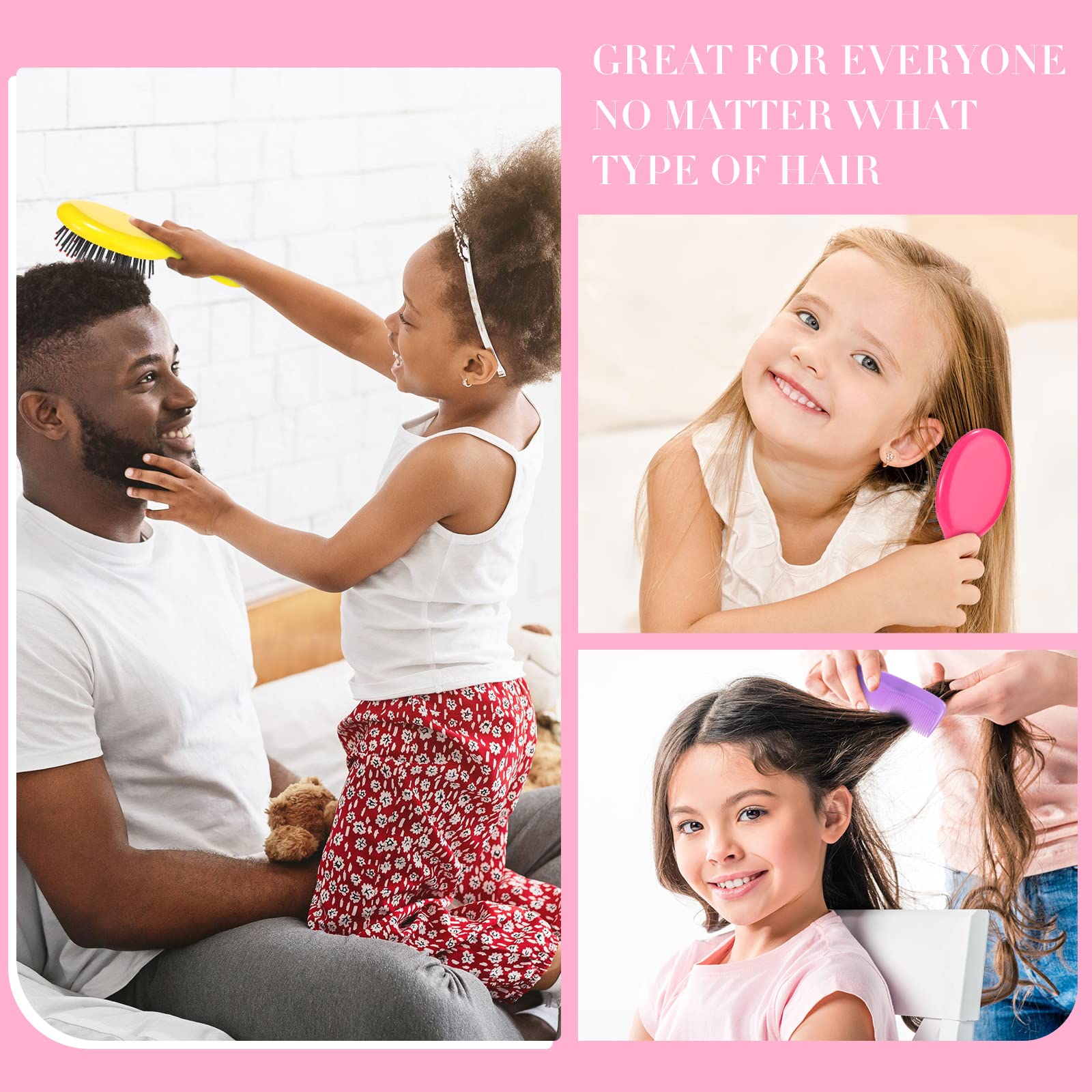 Epakh colorful hair combs in six colors for easy organization.