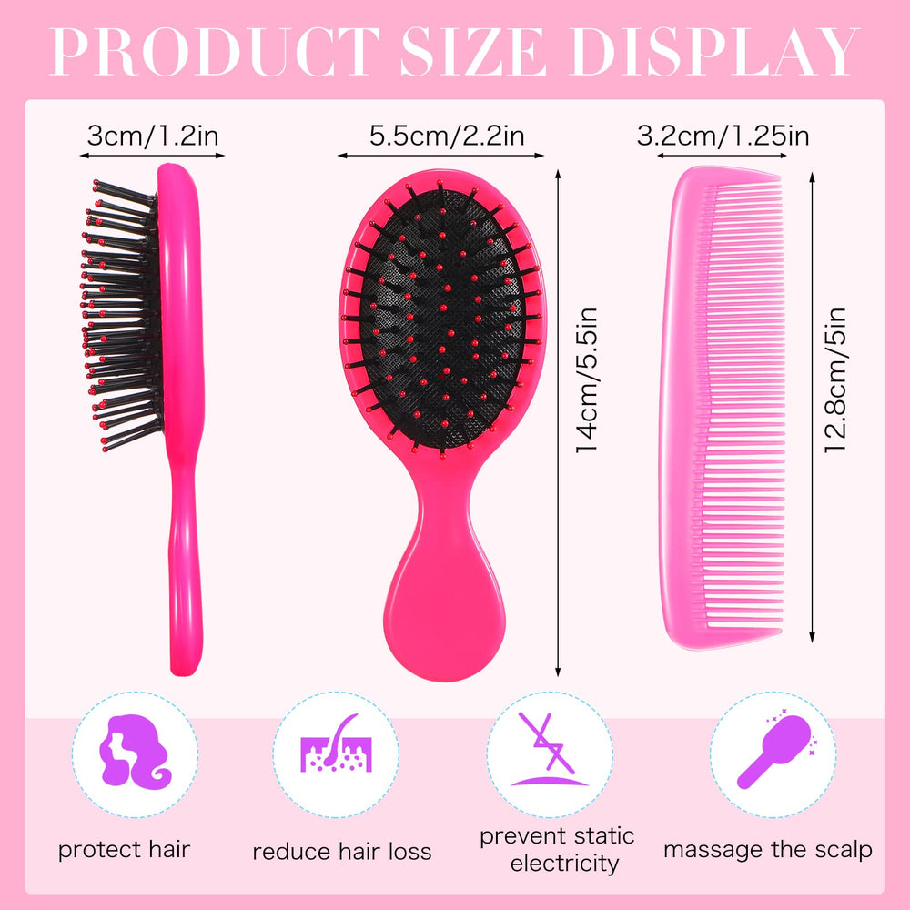 Epakh detangler mini brush with cushion teeth for gentle knot removal.