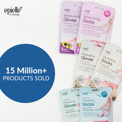Epielle foot mask socks pack designed to smooth dry heels at home.