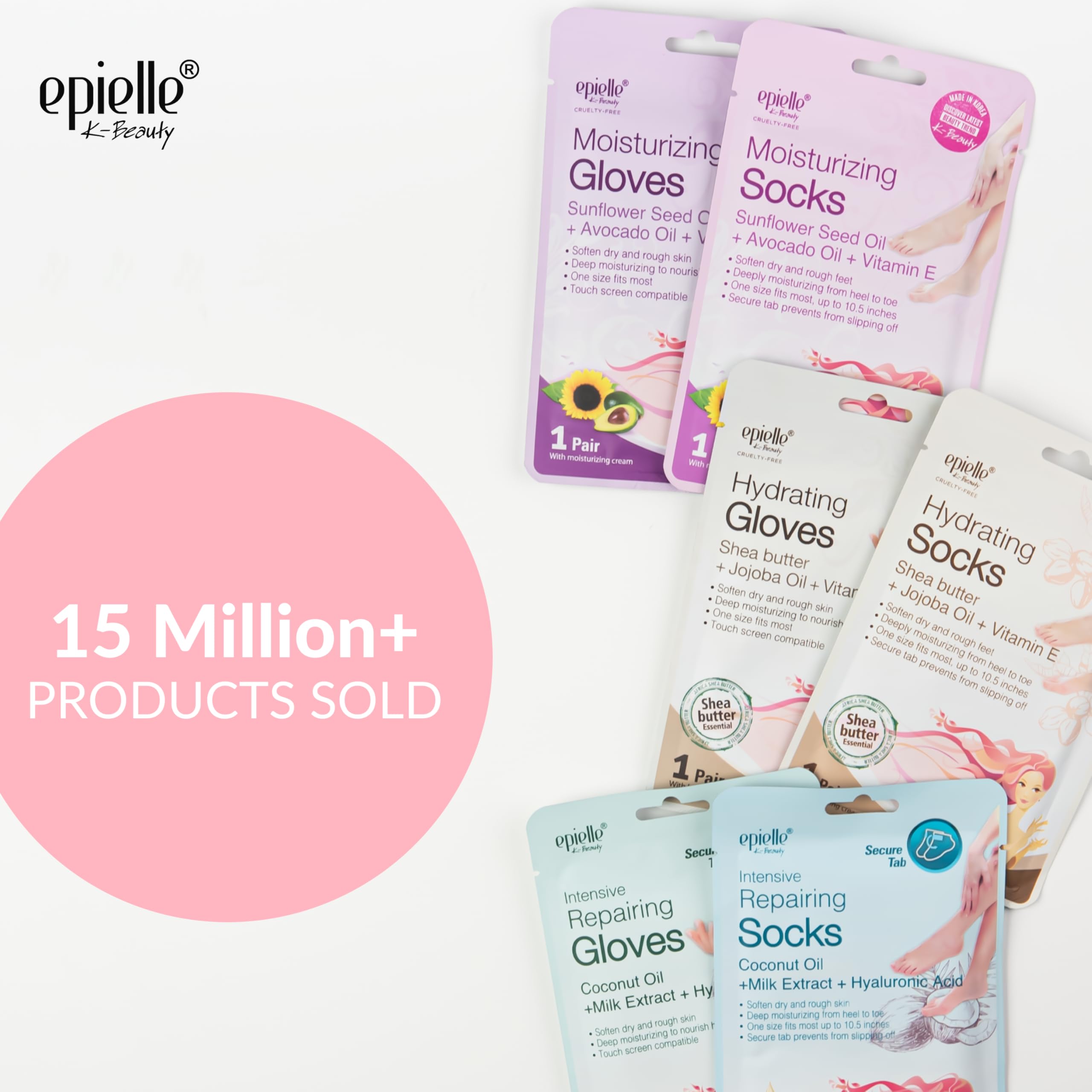 Epielle mascaras de manos con ingredientes nutritivos como aceite de girasol.