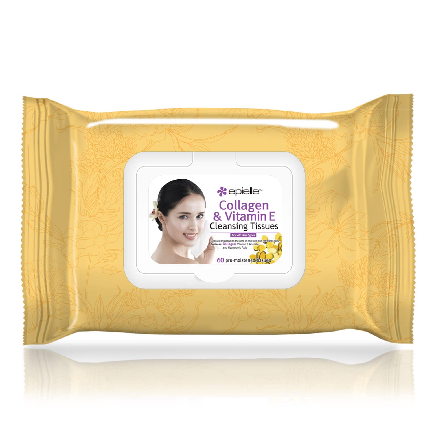 Epielle toallitas desmaquillantes argán y pepino, limpieza eficaz para maquillaje resistente