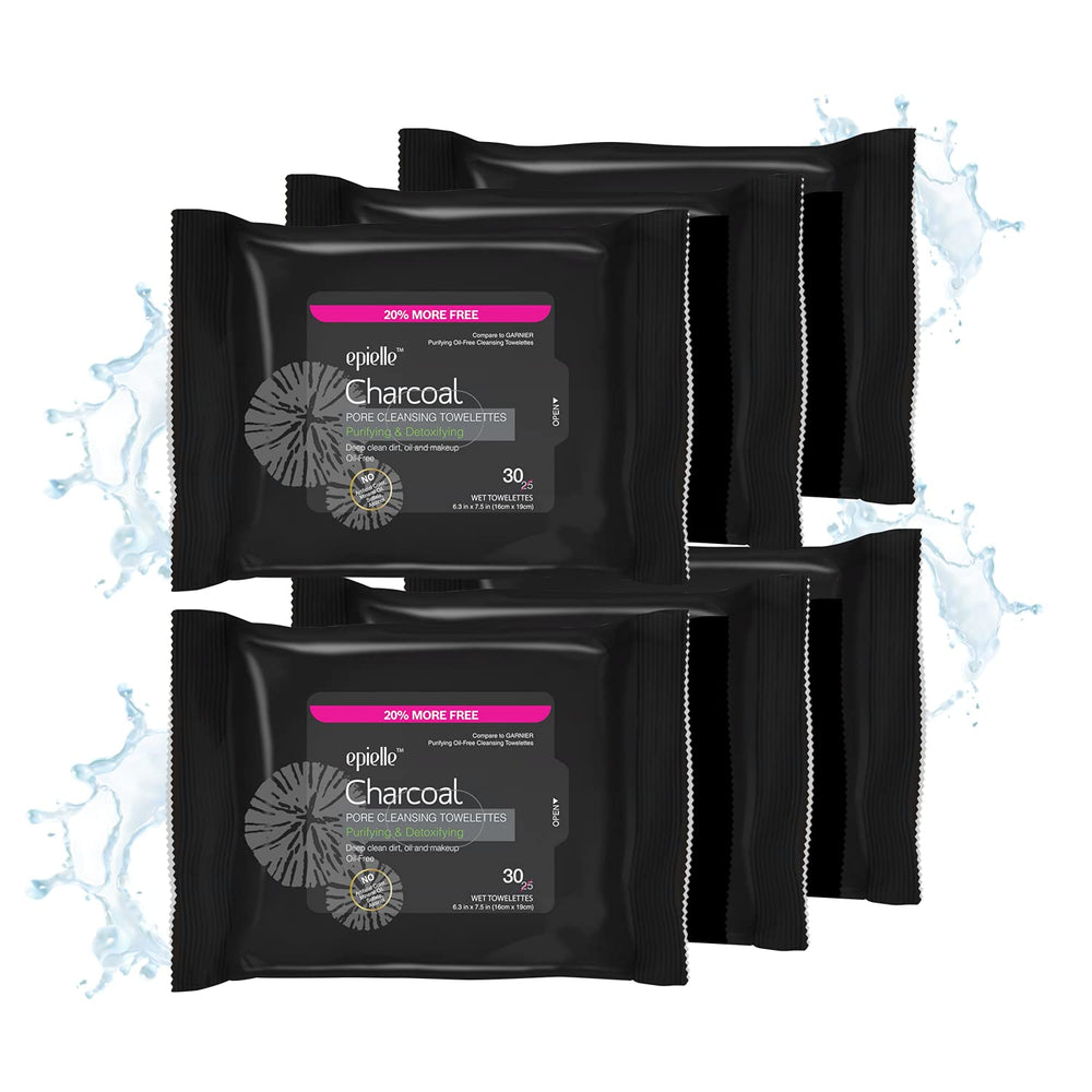 Epielle desmaquillante con carbón activado, textura suave para retirar maquillaje con delicadeza.