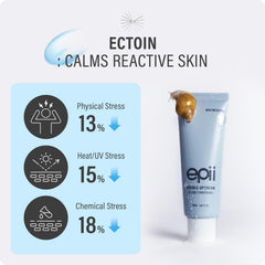 epii Double Up Cream being gently massaged onto the skin for soothing absorption.