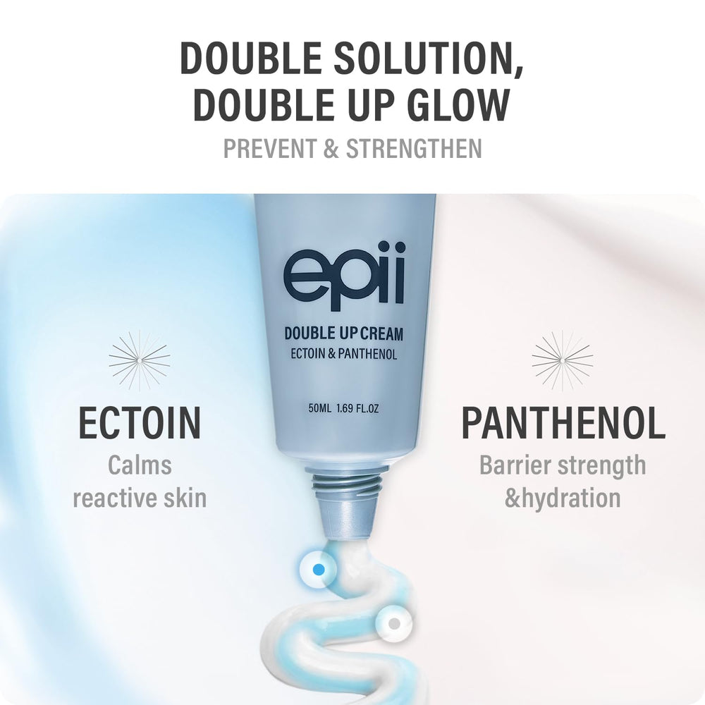 epii Double Up Cream jar close-up showing creamy texture and smooth finish.
