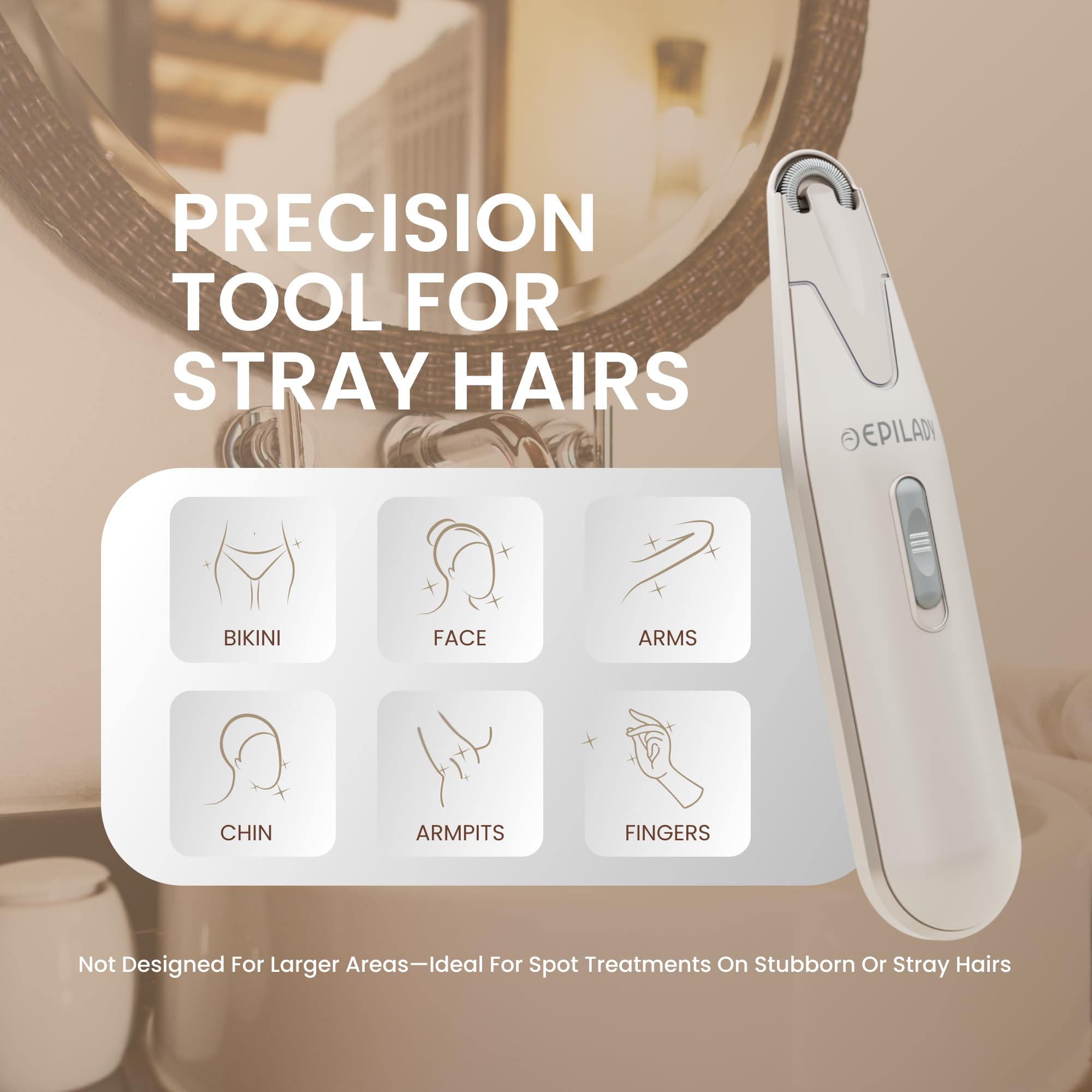 Close-up of rotating coil showing precise tweezing for fine hairs.