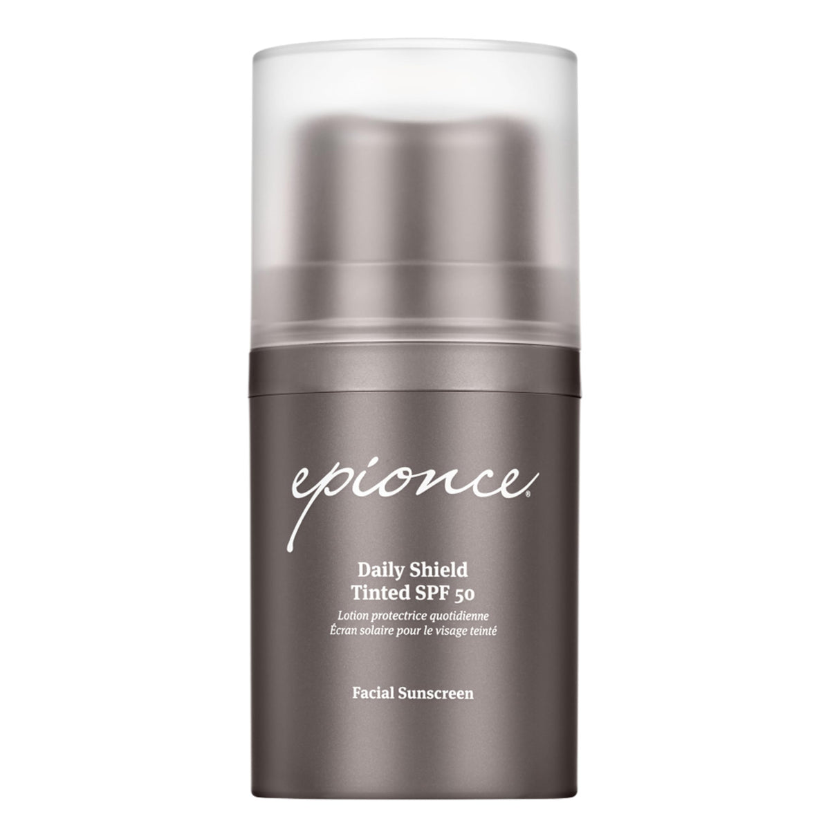 Epionce Daily Shield tinted SPF 50 bottle for daily sun protection