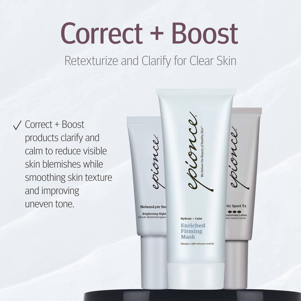 Epionce Enriched Firming Mask 5-10 minute timer suggests a quick, refreshing treatment.