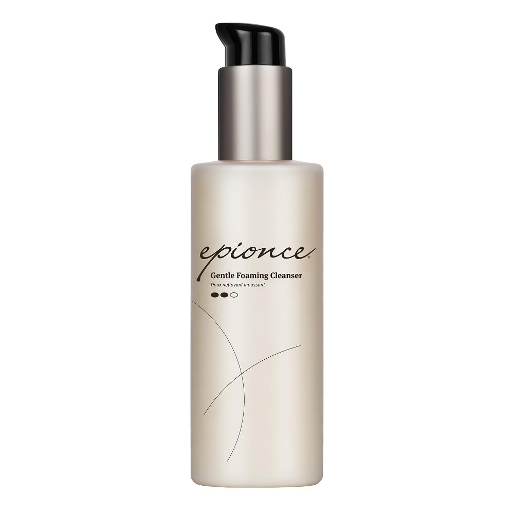 Epionce Gentle Foaming Cleanser bottle showing gentle daily cleanse for normal to combination skin.