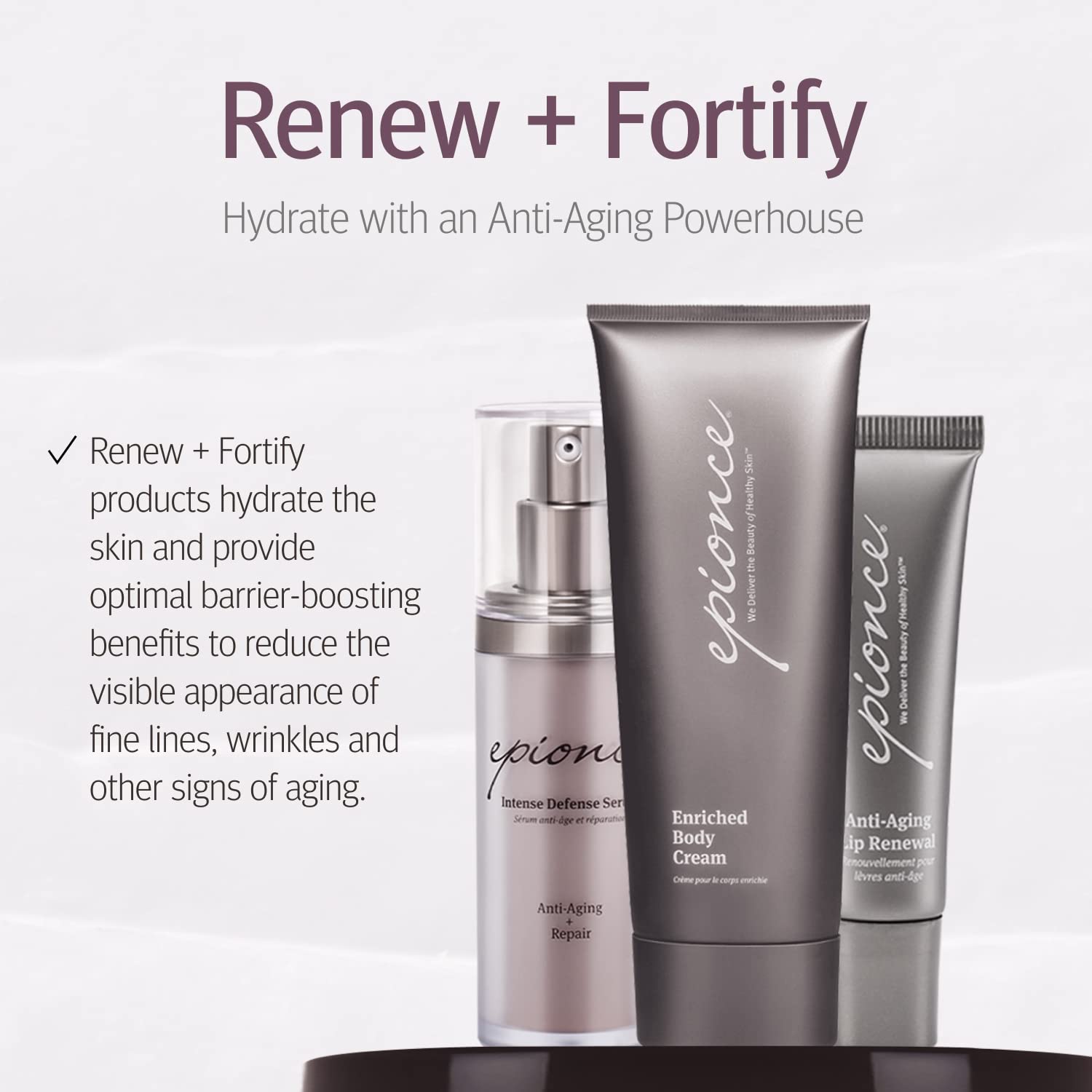 Epionce Intense Defense Serum on skin during application.