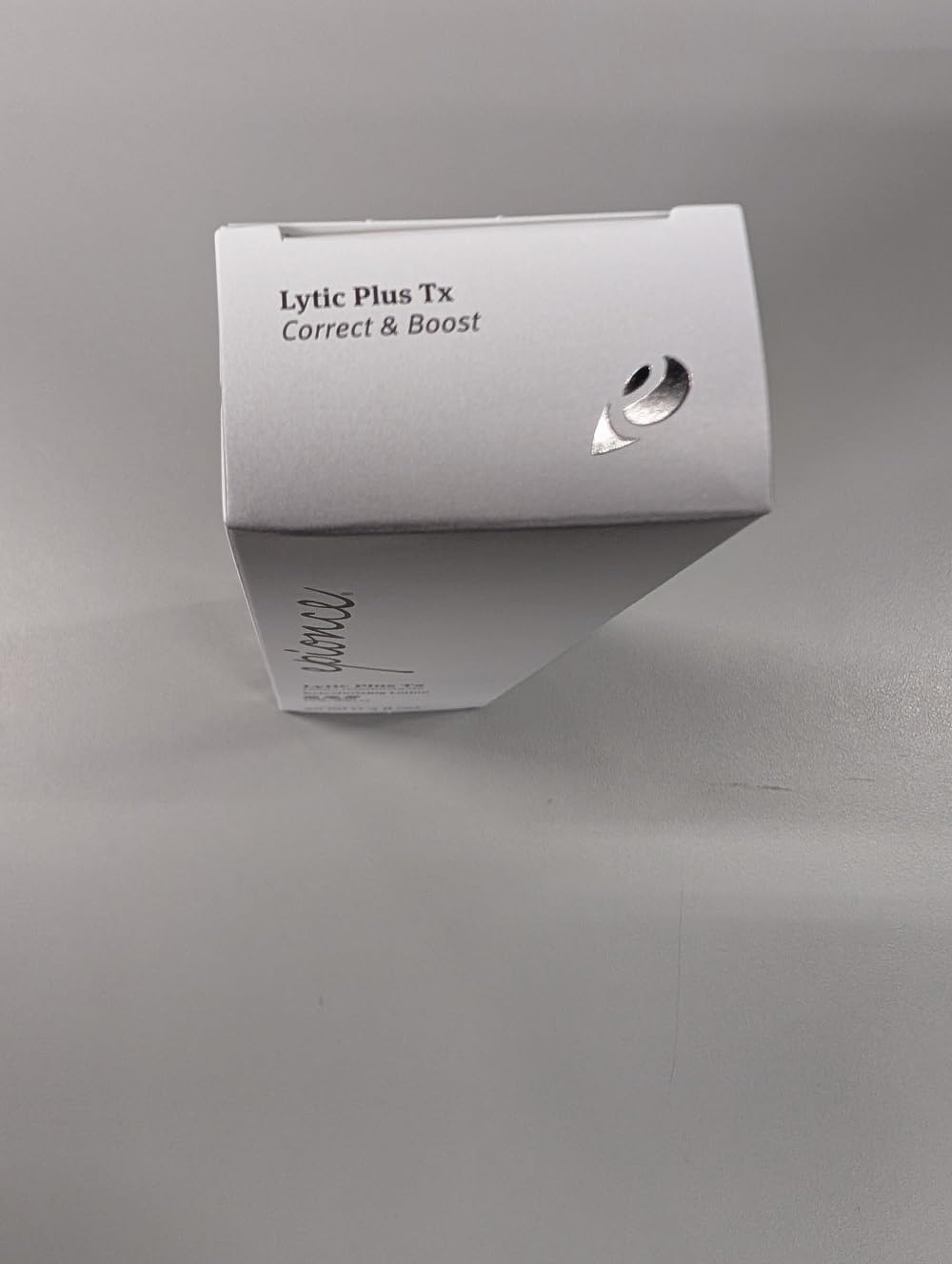 Epionce Lytic Plus Tx on skin application demonstrates daily use steps